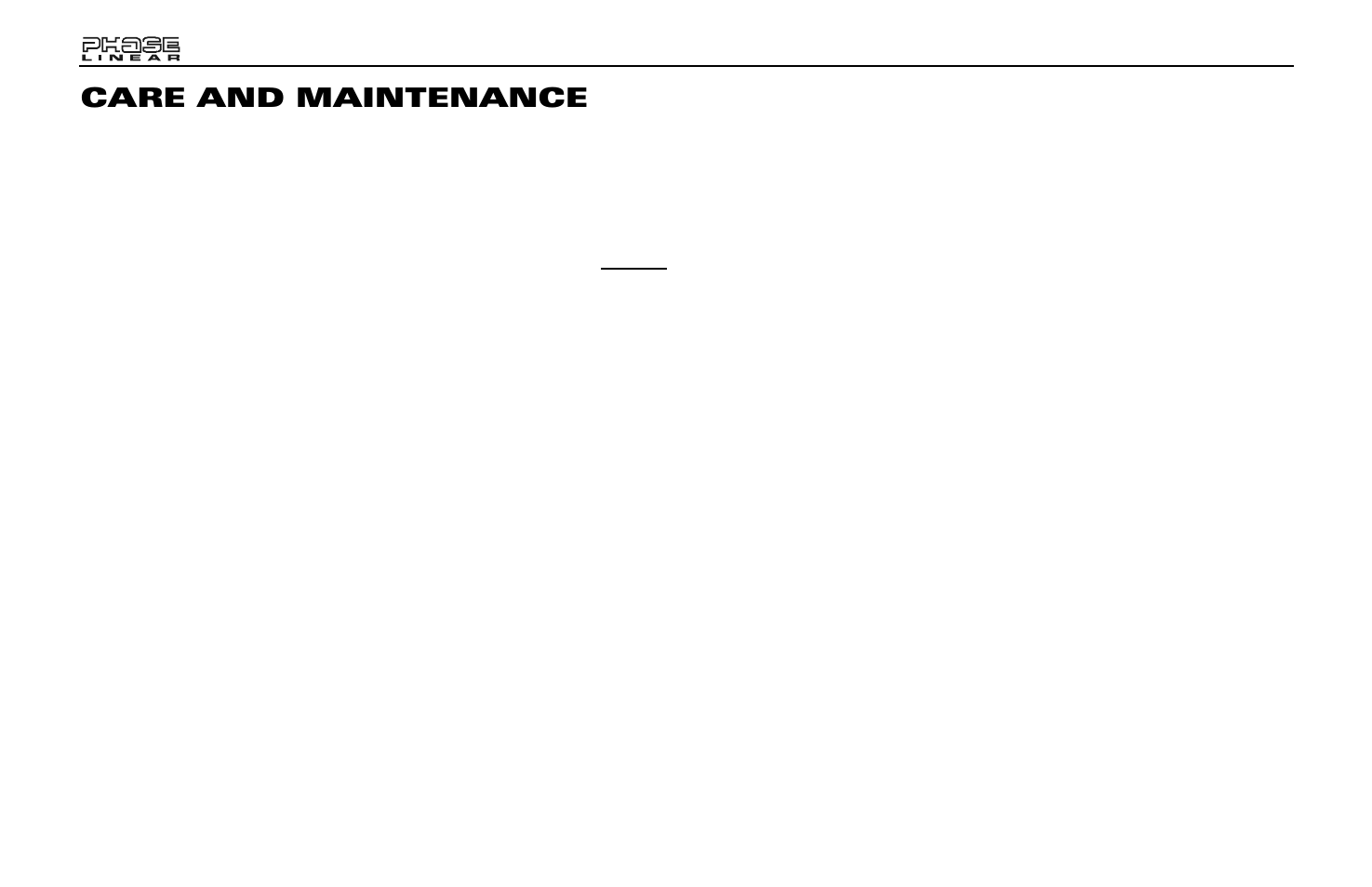 Care and maintenance | Jensen Phase Linear BT1613 User Manual | Page 24 / 82