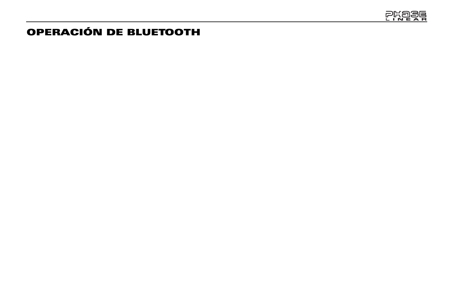 Operación de bluetooth | Jensen Phase Linear BT1613 User Manual | Page 45 / 82