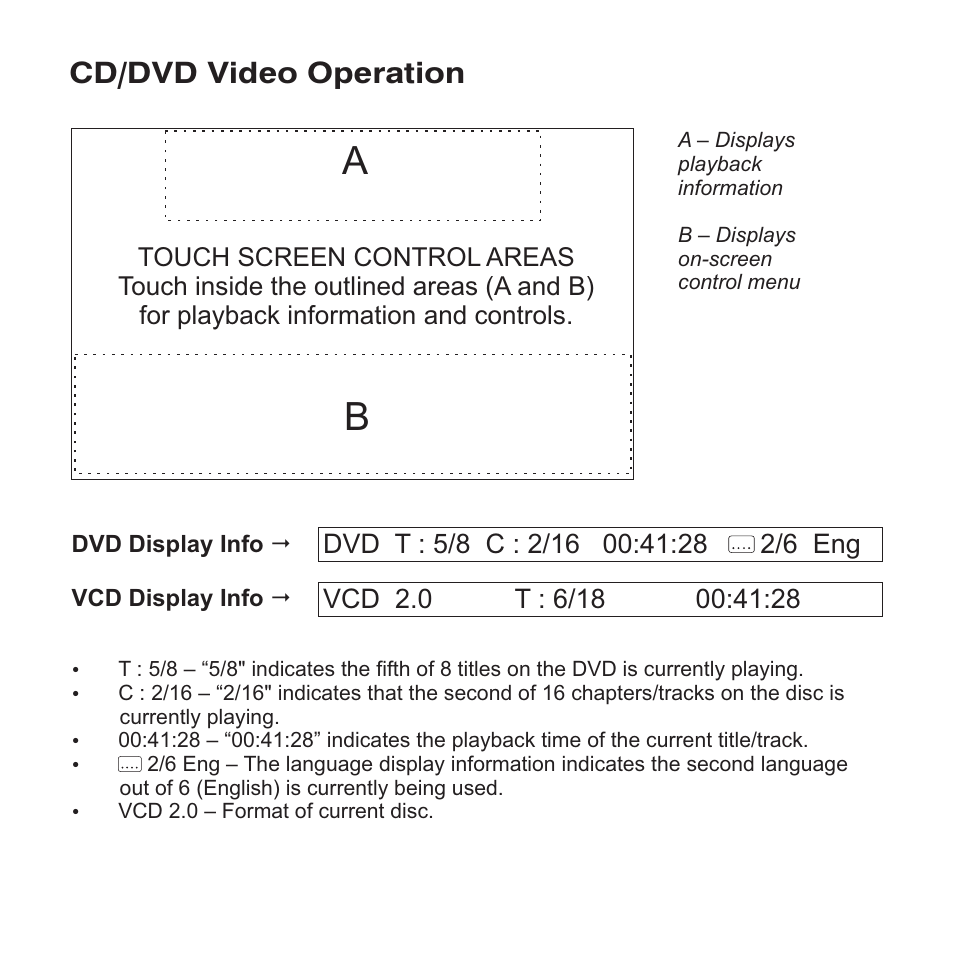 Cd/dvd video operation | Jensen VM9423 User Manual | Page 18 / 92