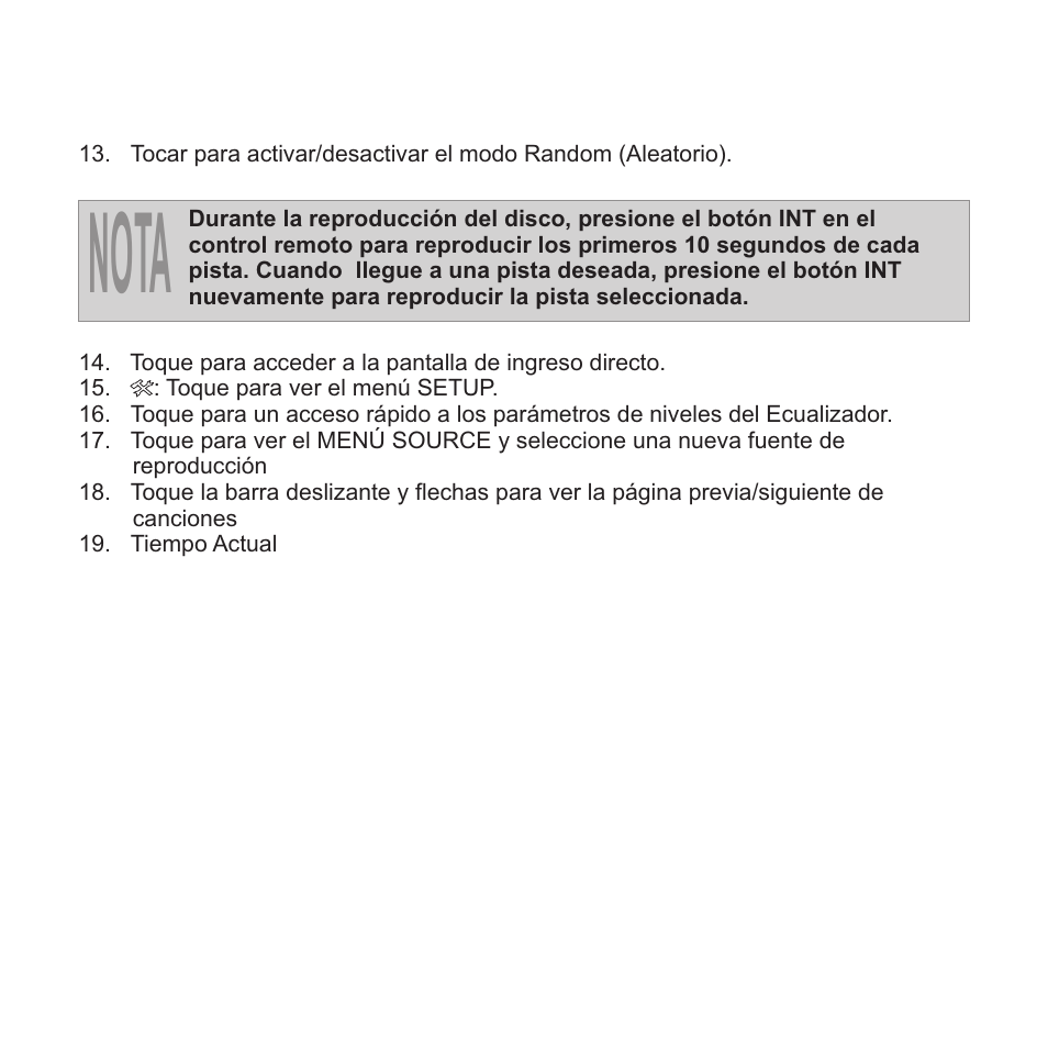 Nota | Jensen VM9423 User Manual | Page 47 / 92