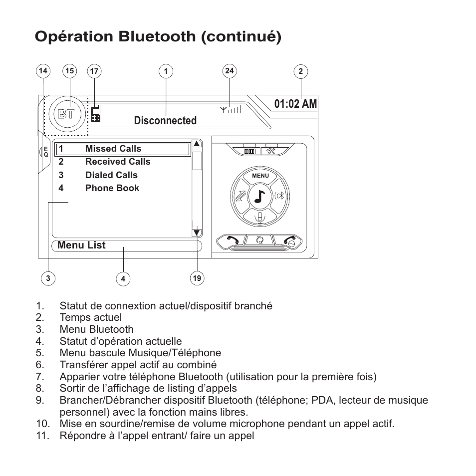 Opération bluetooth (continué), 02 am | Jensen VM9423 User Manual | Page 88 / 92