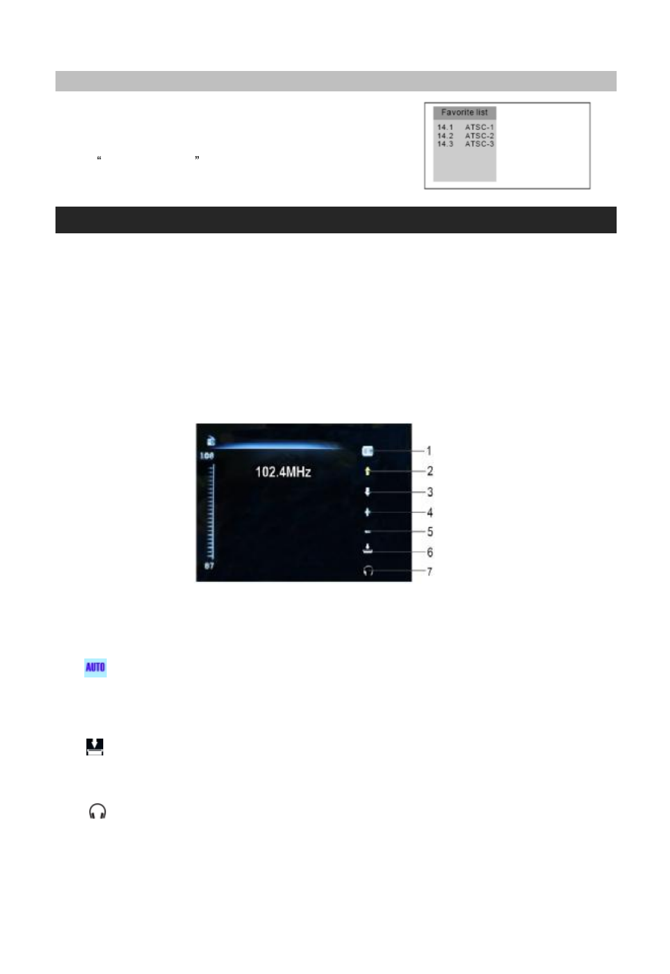Fm radio operation, Fav (favorite list) | Jensen JDTV-1020 User Manual | Page 16 / 19