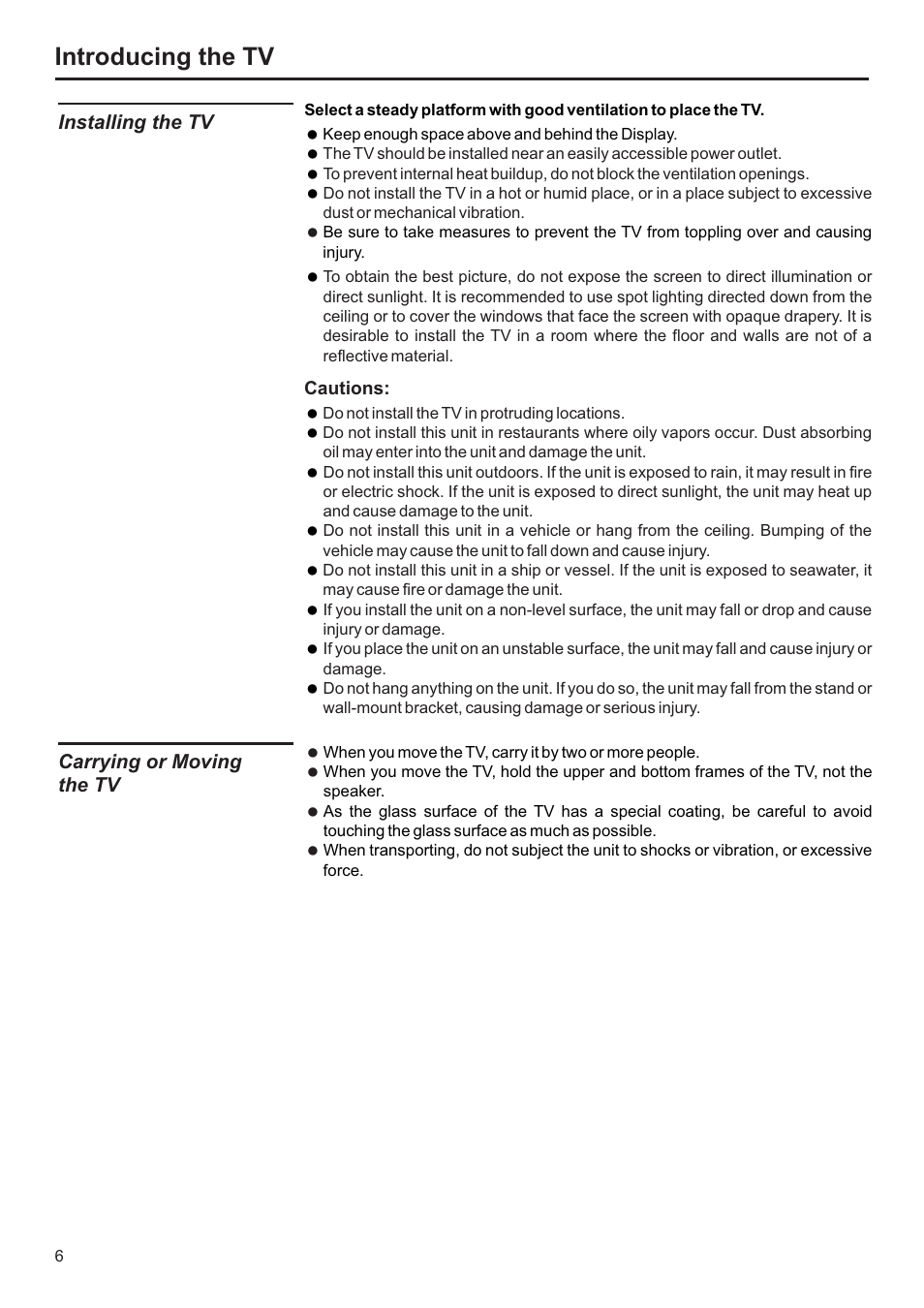 Introducing the tv | Jensen JE2707 User Manual | Page 7 / 42