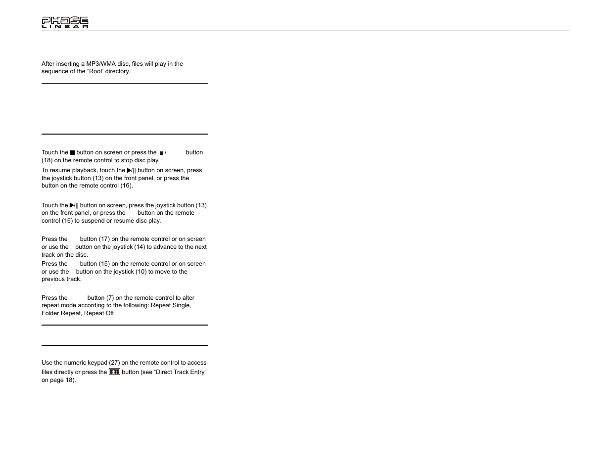 Jensen UV8 User Manual | Page 24 / 30
