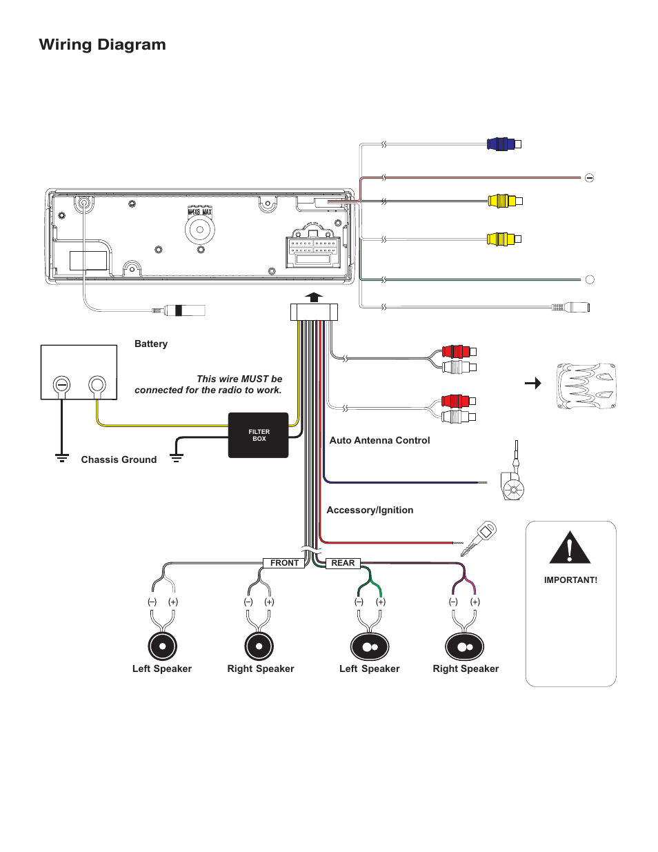 Wiring diagram | Jensen VM8113 User Manual | Page 4 / 12