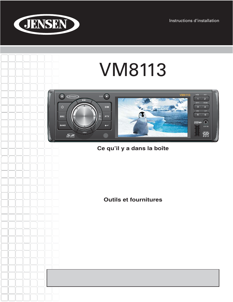 Vm8113 | Jensen VM8113 User Manual | Page 9 / 12