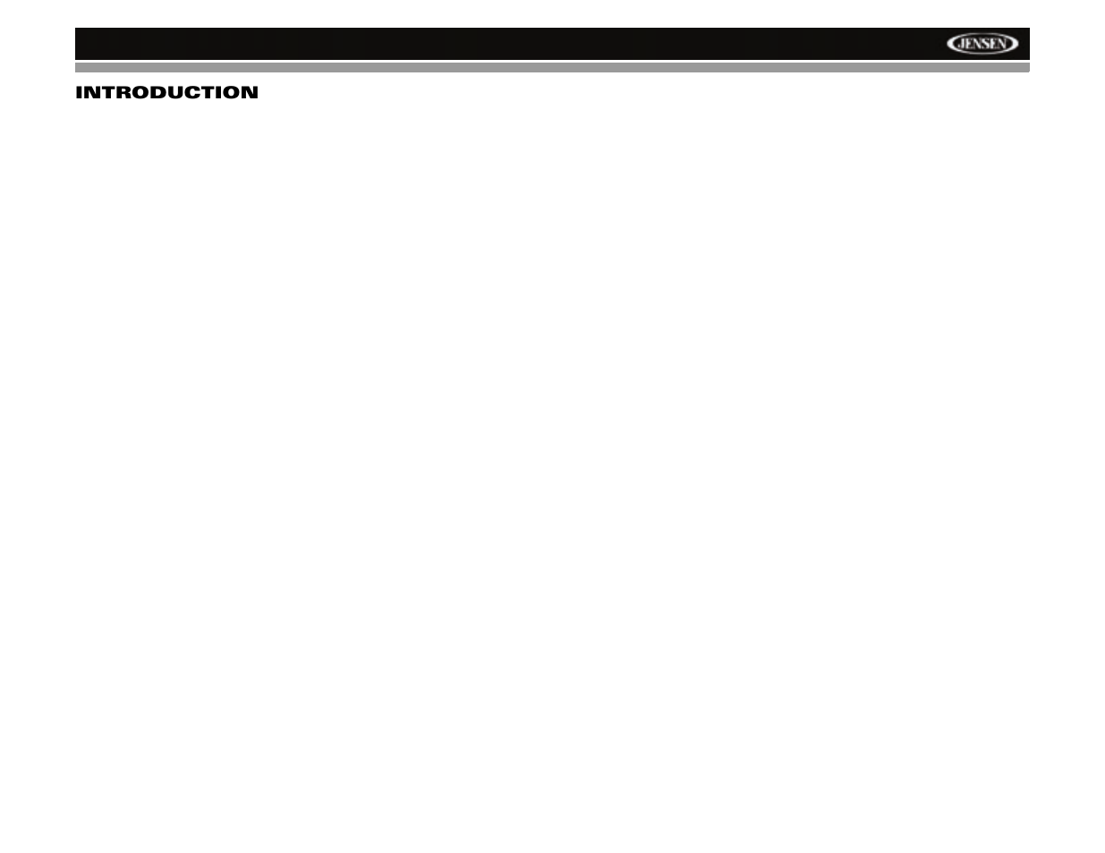 Nav101 introduction | Jensen NAV101 User Manual | Page 5 / 26