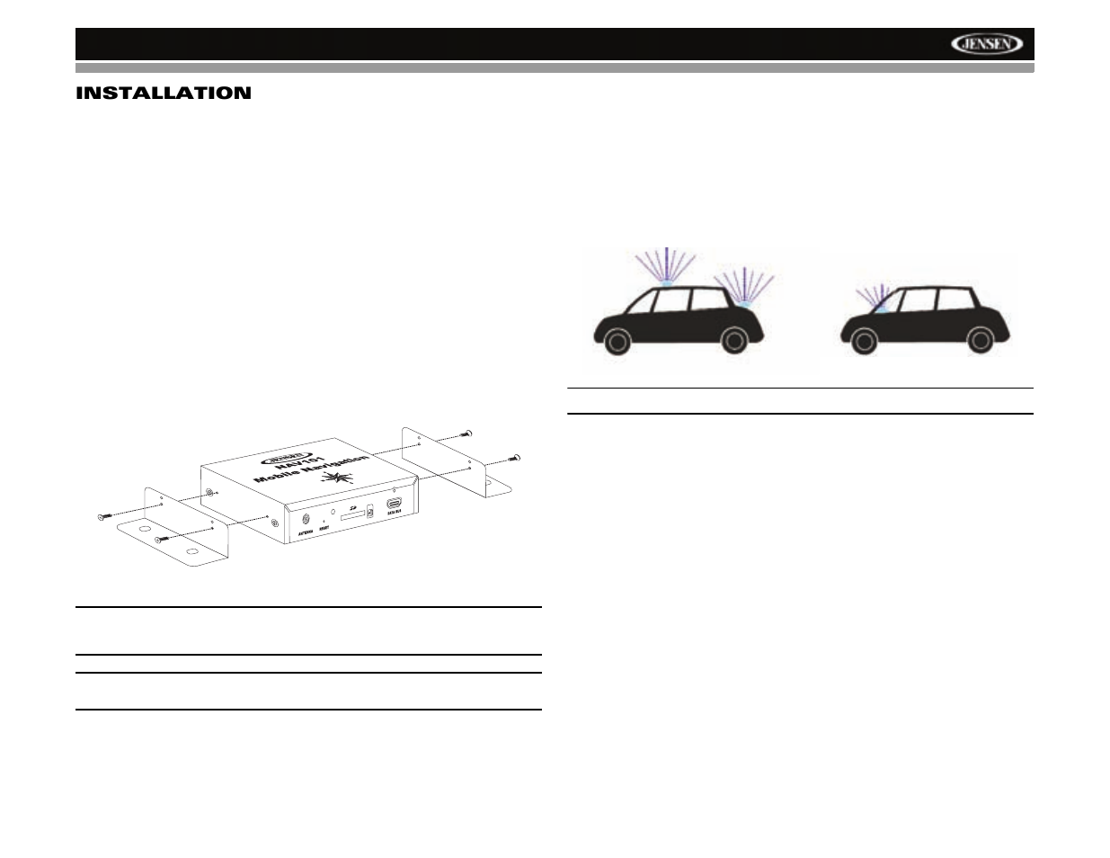 Nav101 installation | Jensen NAV101 User Manual | Page 7 / 26