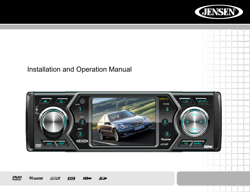 Jensen VM8012 User Manual | 24 pages