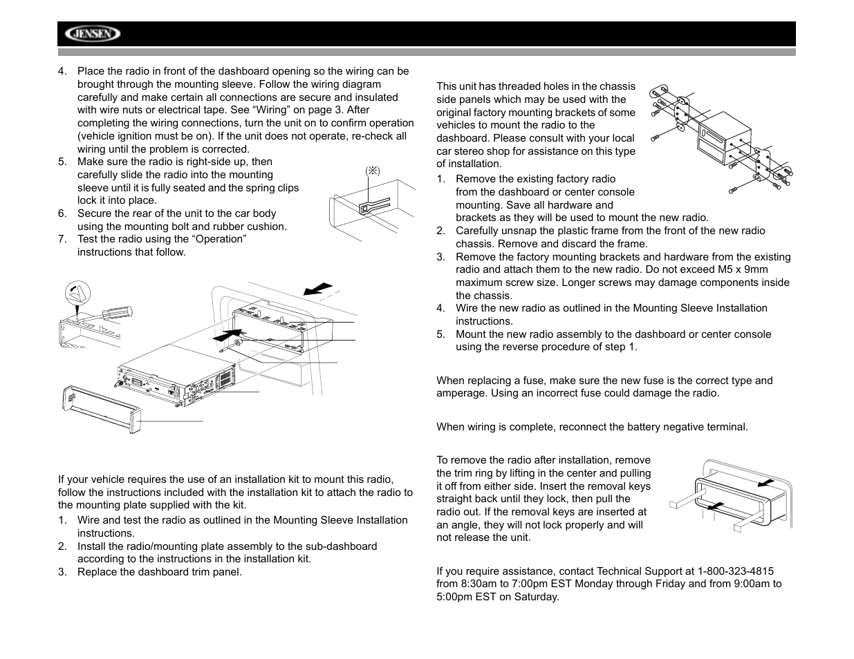 Jensen VM8012 User Manual | Page 6 / 24