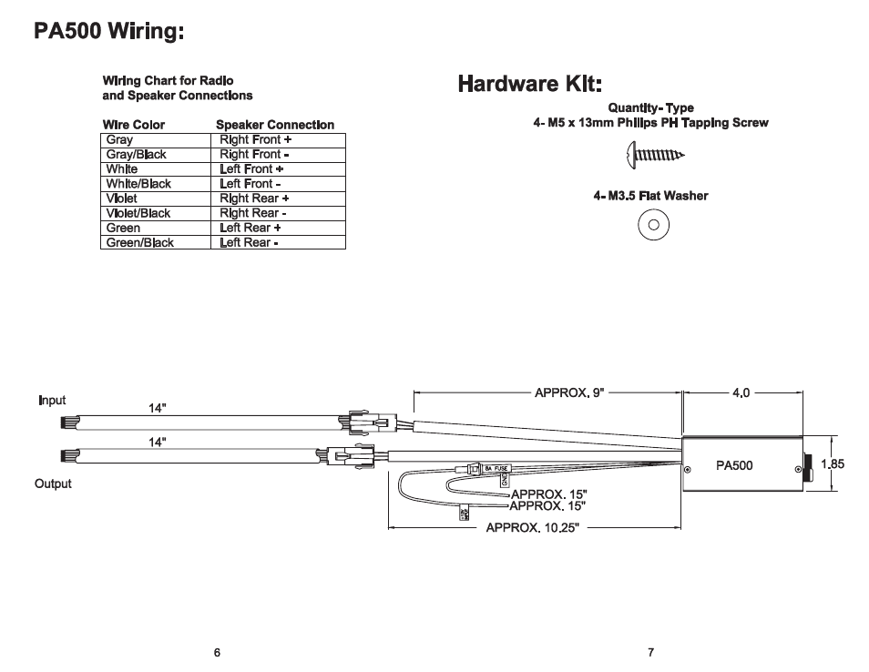 頁面 8 | Jensen PA500 User Manual | Page 8 / 8