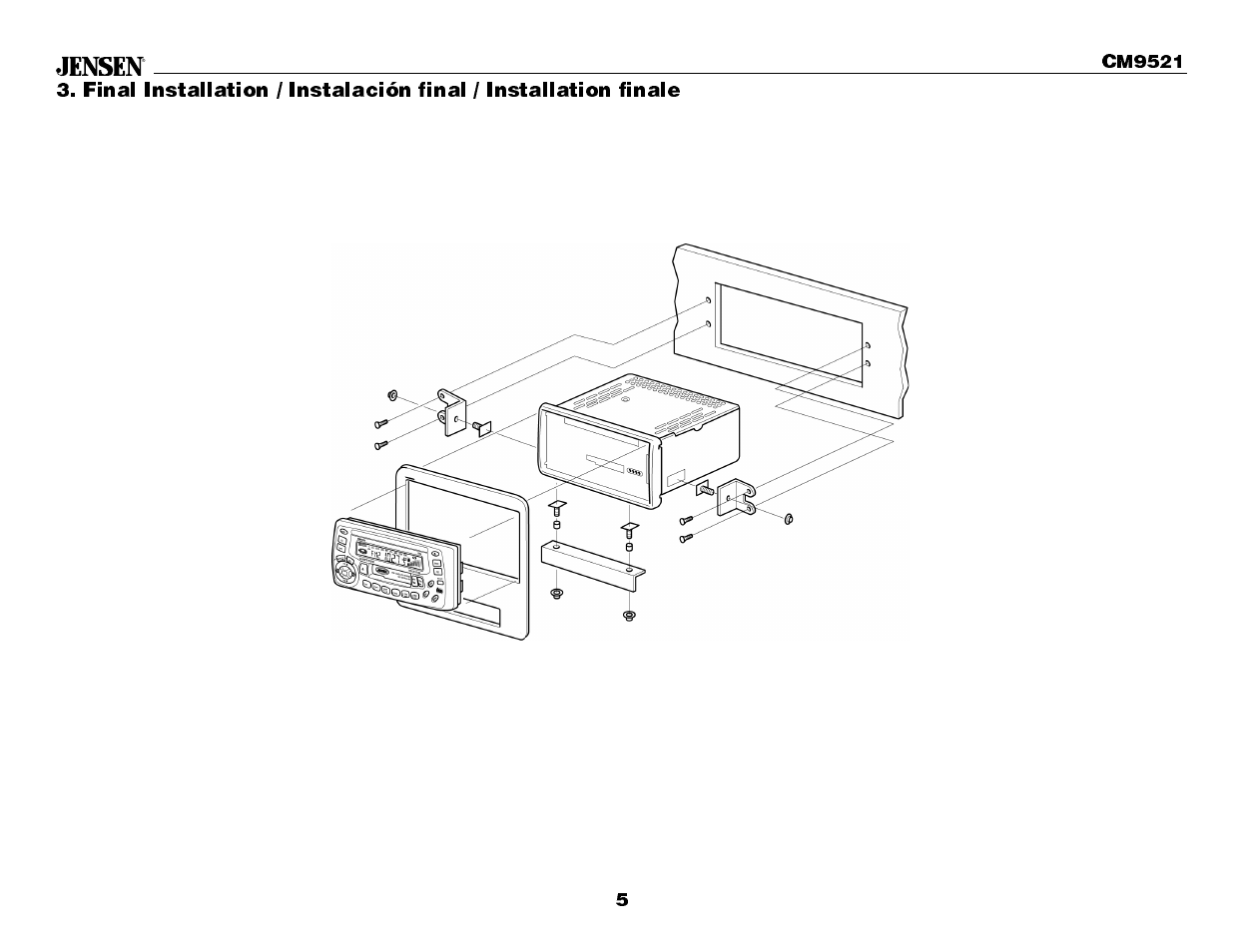 Jensen CM9521 User Manual | Page 5 / 17