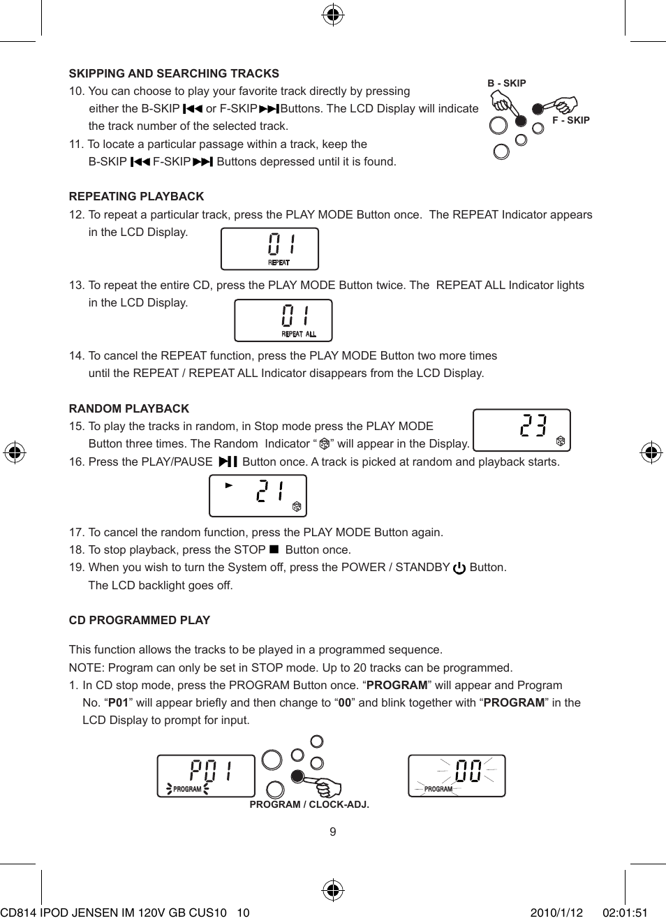 Jensen JiSS-115 User Manual | Page 10 / 14