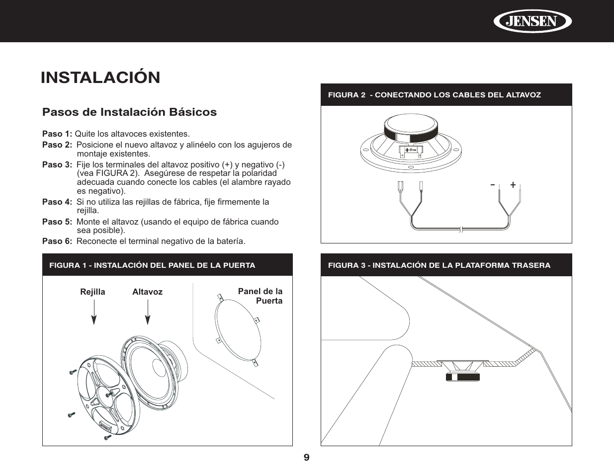 Instalación | Jensen PowerPlus 682 User Manual | Page 11 / 22