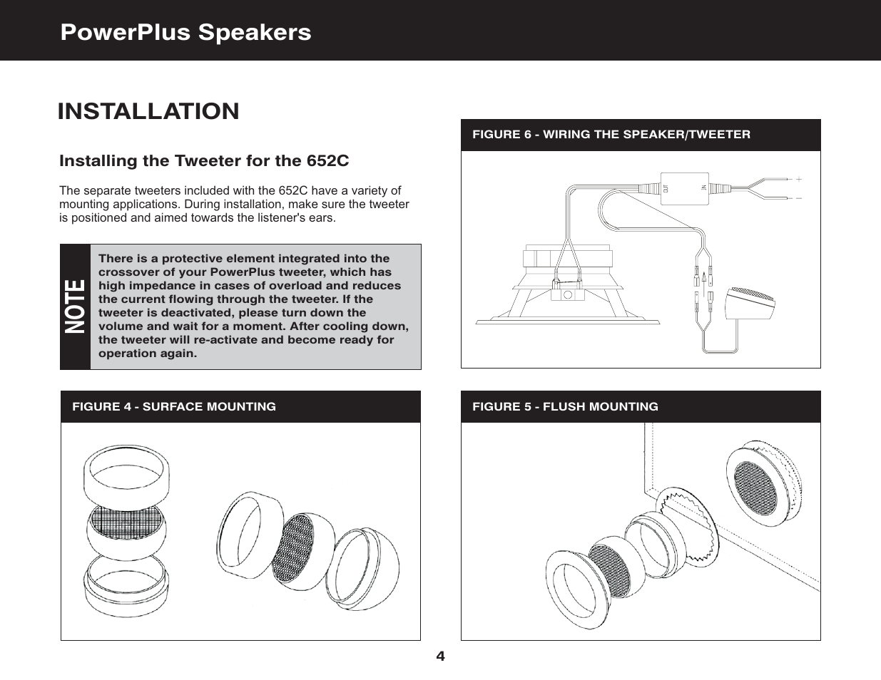 Installation, Powerplus speakers | Jensen PowerPlus 682 User Manual | Page 6 / 22
