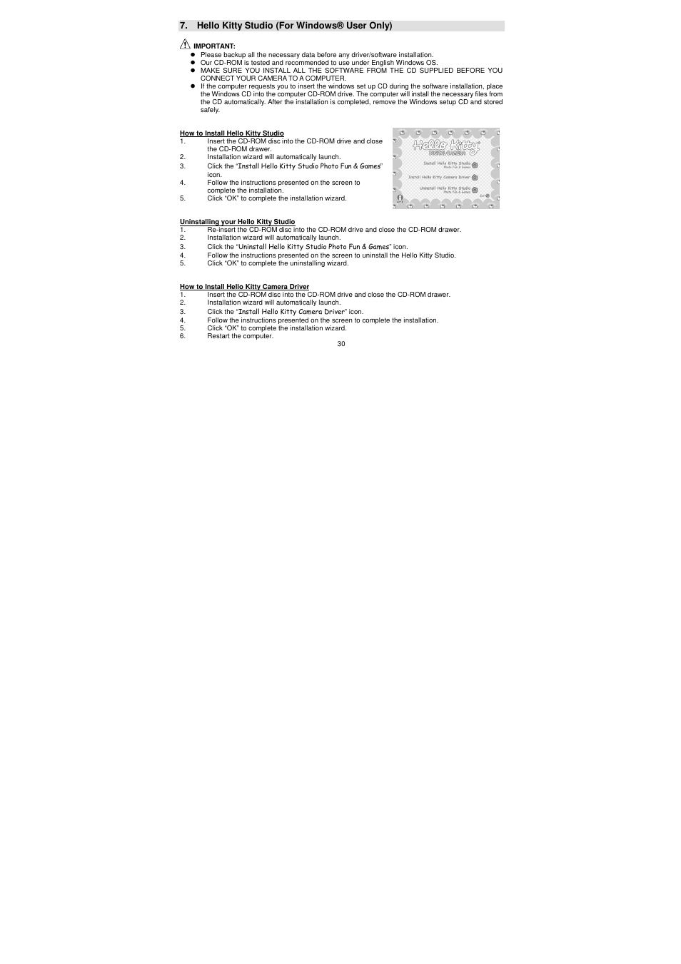 Jensen Hello Kitty KT7009A User Manual | Page 30 / 43