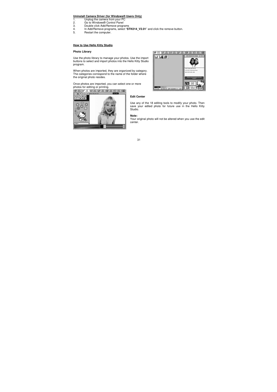 Jensen Hello Kitty KT7009A User Manual | Page 31 / 43
