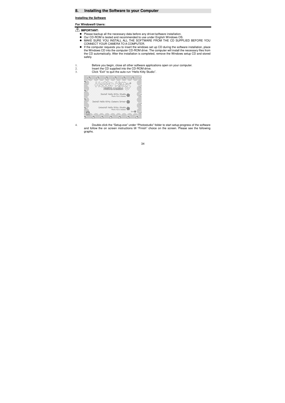 Jensen Hello Kitty KT7009A User Manual | Page 34 / 43