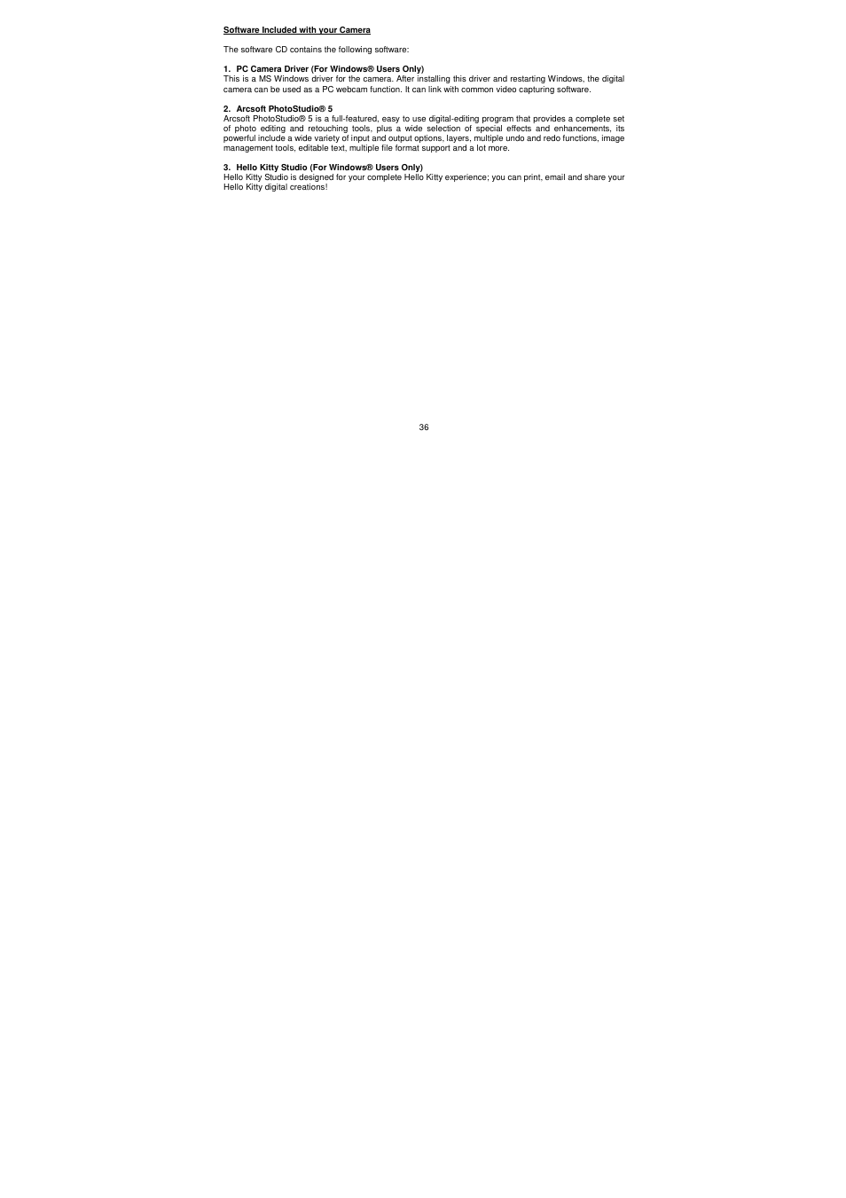 Jensen Hello Kitty KT7009A User Manual | Page 36 / 43