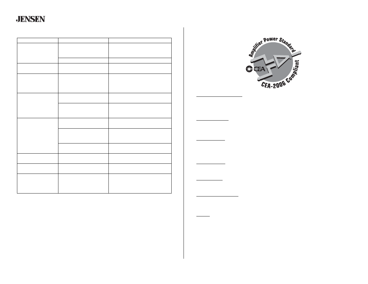Cdh4110, Corrección de problemas, Especificationes | Jensen CDH4110 User Manual | Page 16 / 18