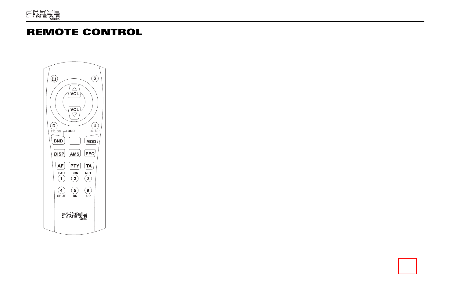 Remote control | Jensen Phase Linear SD1413 User Manual | Page 18 / 23