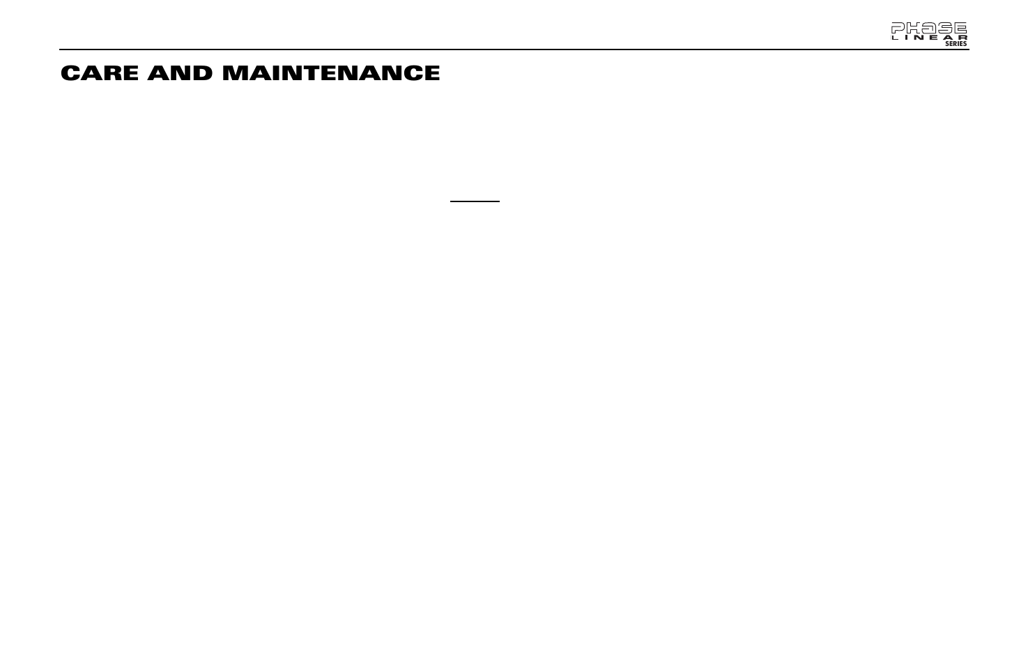 Care and maintenance | Jensen Phase Linear SD1413 User Manual | Page 19 / 23