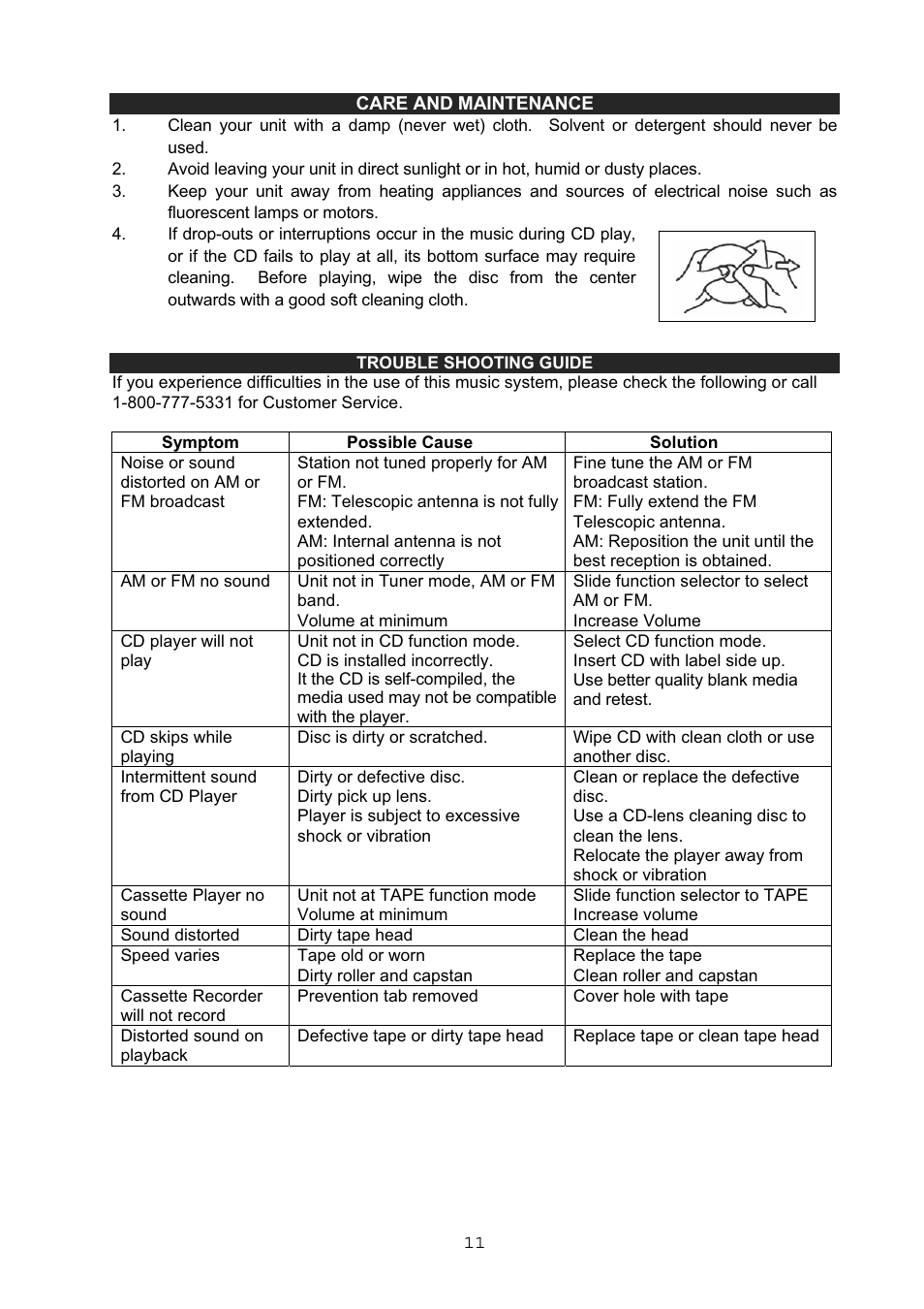 Jensen CD-545 User Manual | Page 12 / 13