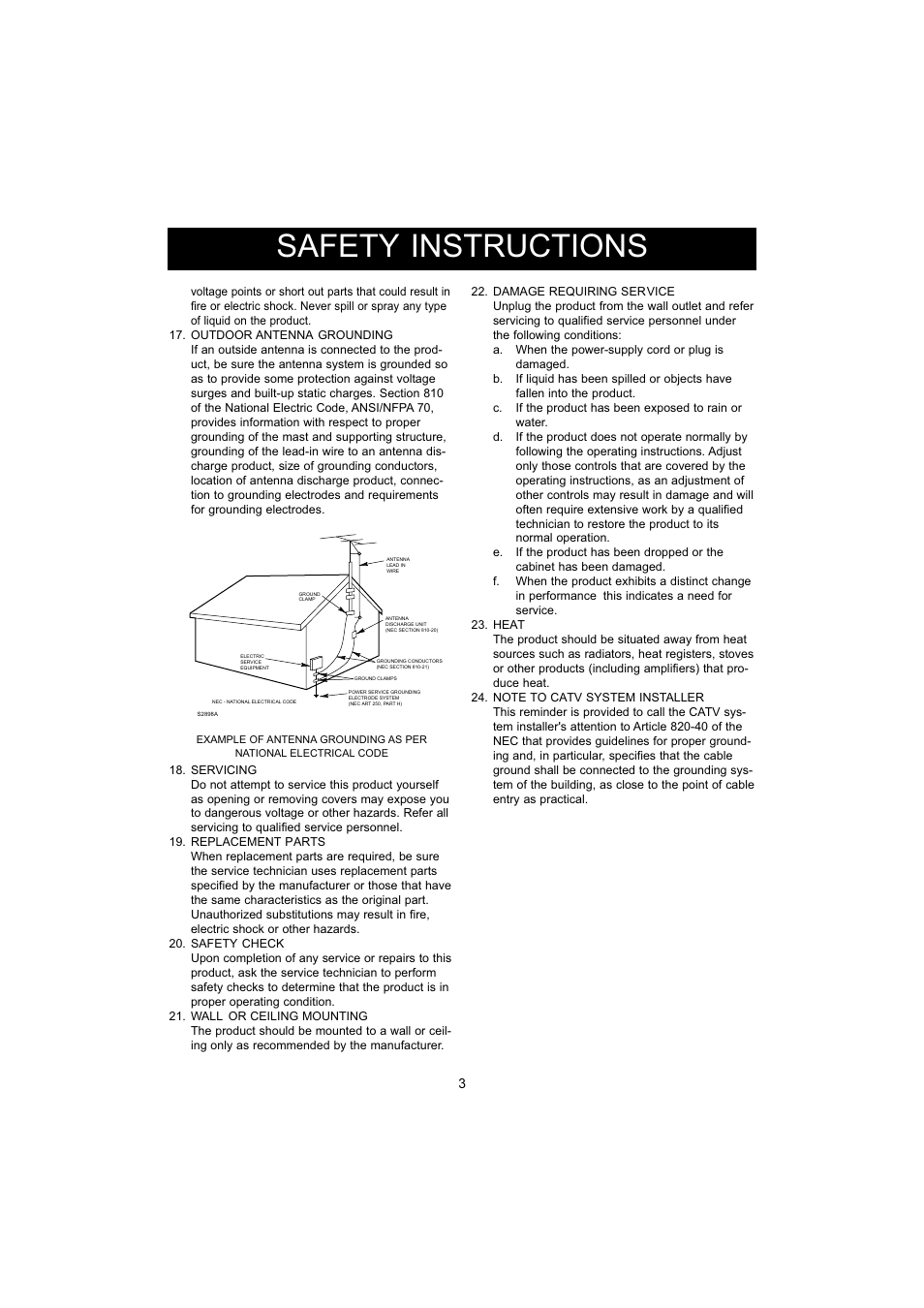 Safety instructions | Jensen CD-545 User Manual | Page 4 / 13