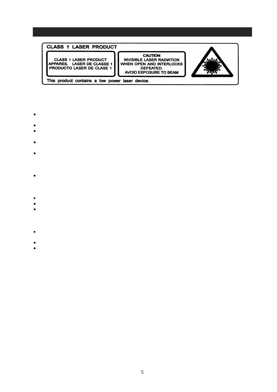 Caution | Jensen CD-545 User Manual | Page 6 / 13