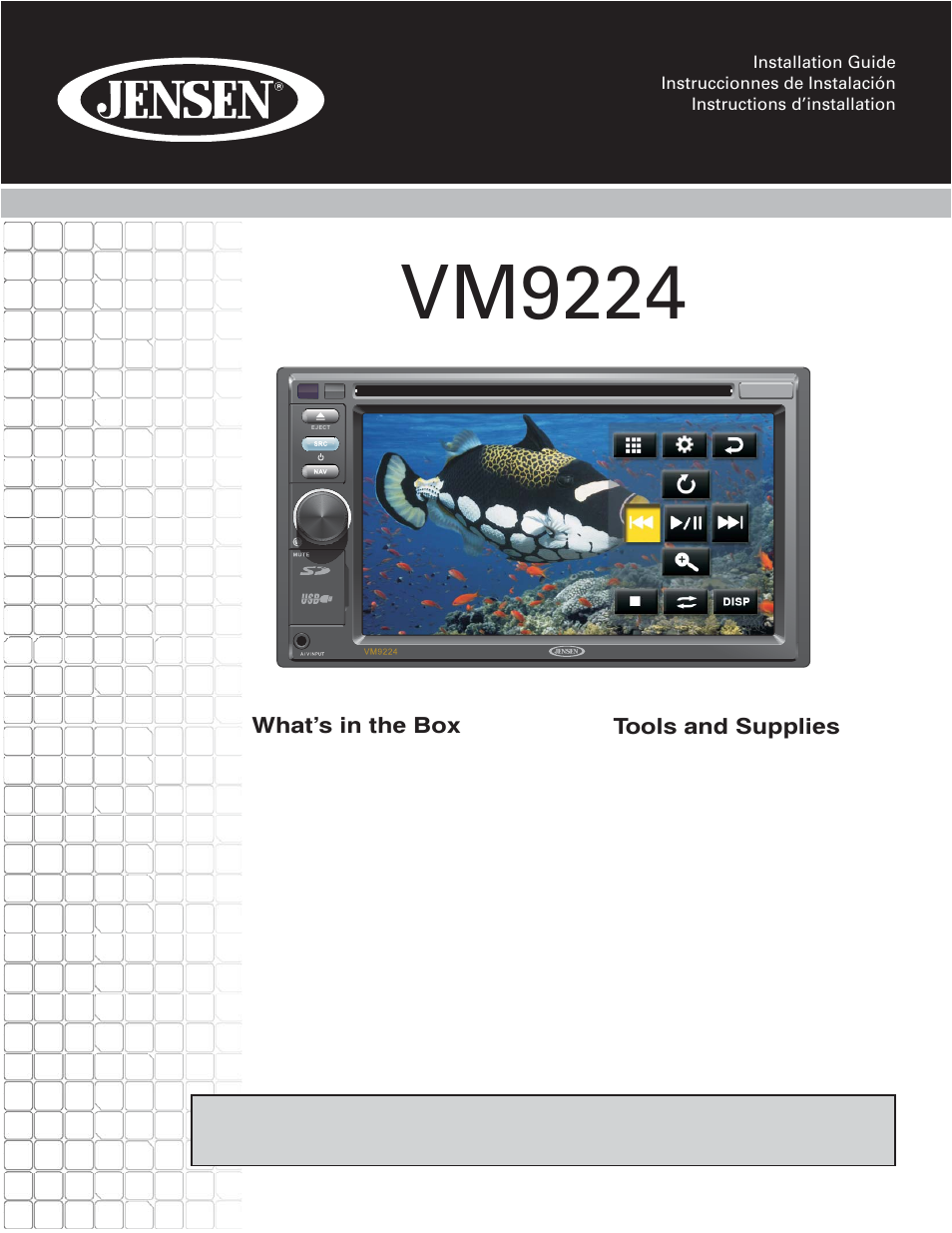 Jensen VM9224 User Manual | 12 pages