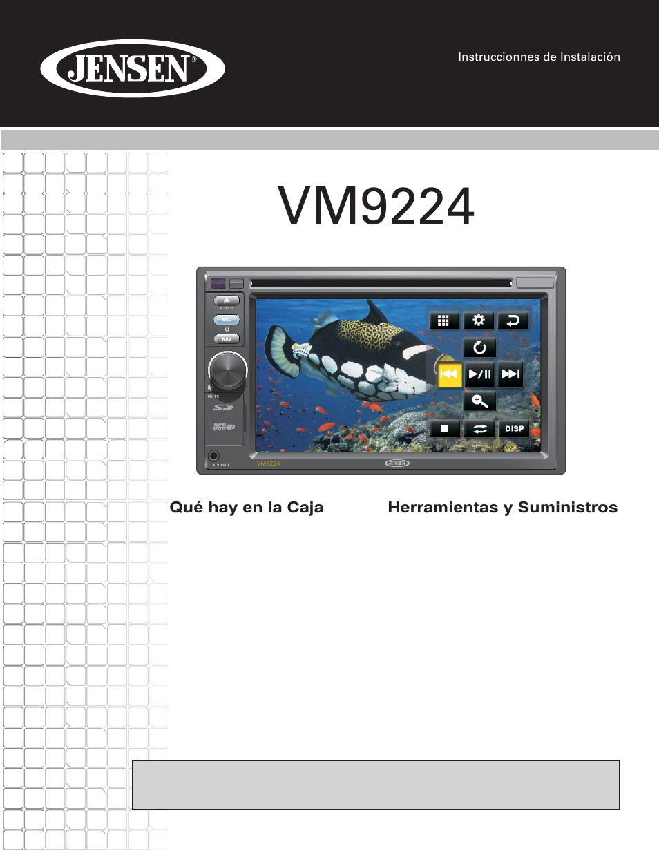 Vm9224 | Jensen VM9224 User Manual | Page 5 / 12