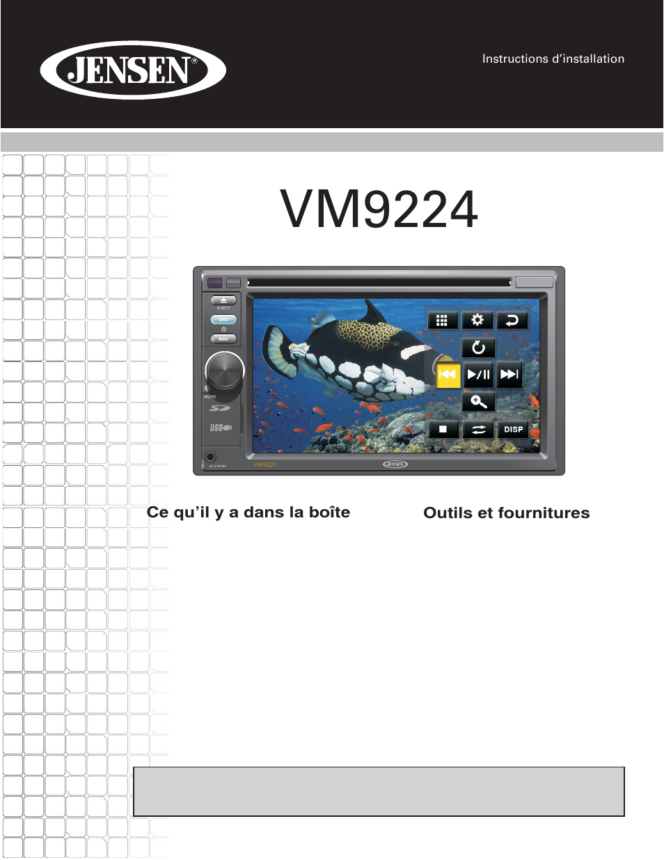 Vm9224 | Jensen VM9224 User Manual | Page 9 / 12
