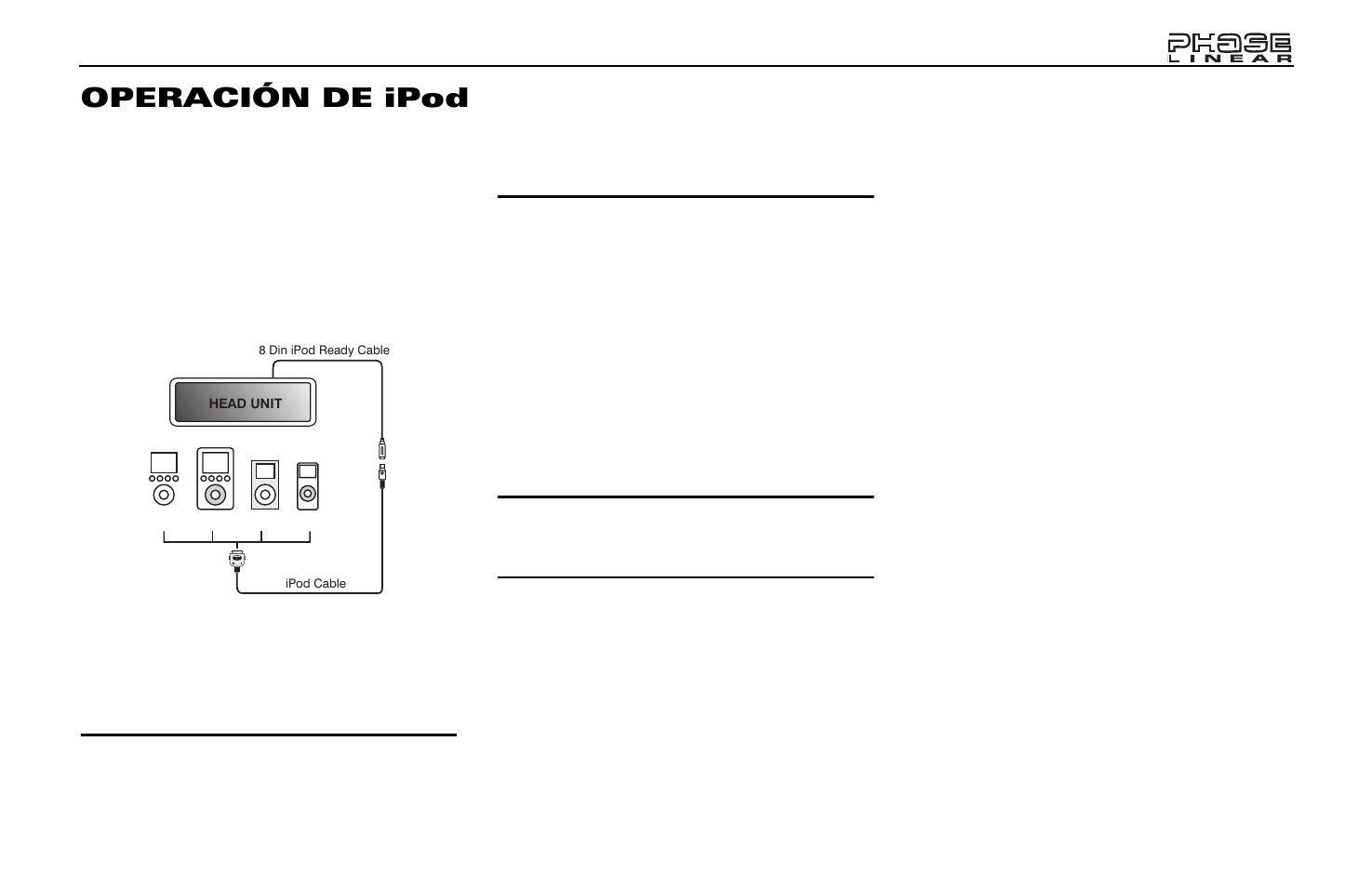 Operación de ipod | Jensen Phase Linear SD1513 User Manual | Page 41 / 72