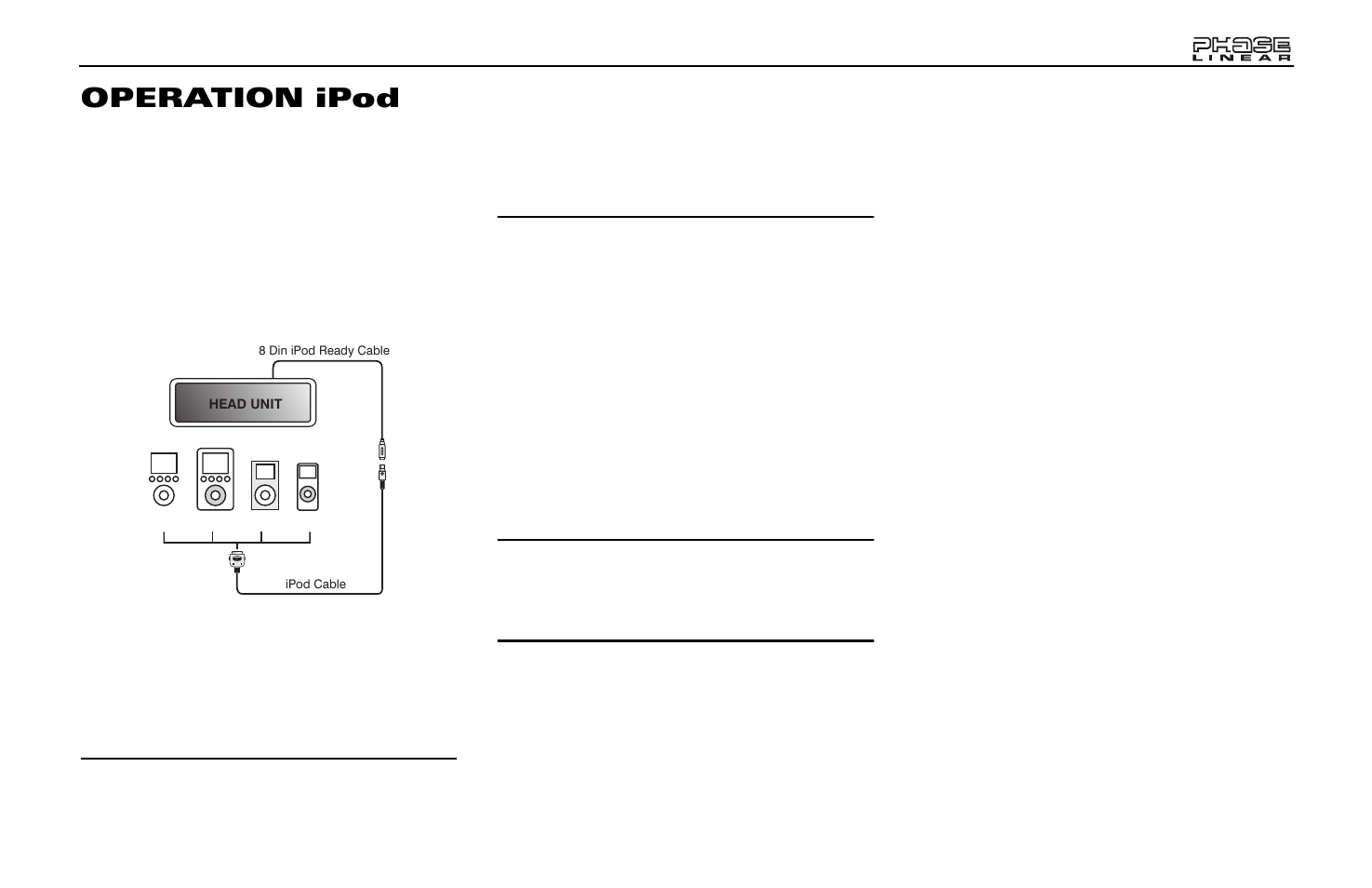 Operation ipod | Jensen Phase Linear SD1513 User Manual | Page 63 / 72