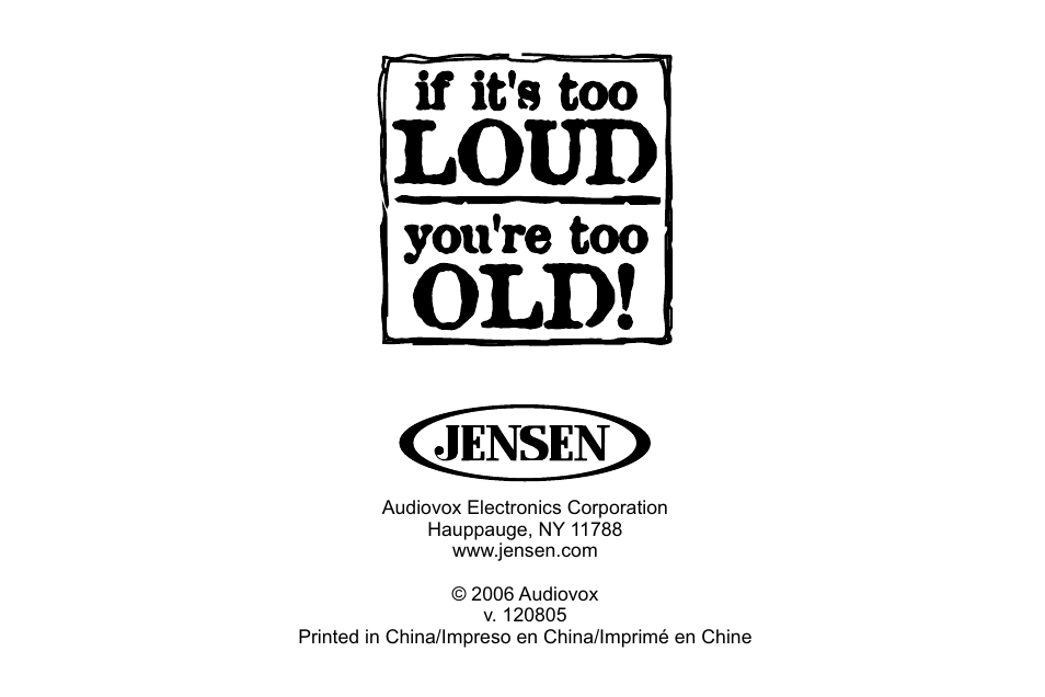 Jensen IR30 User Manual | Page 20 / 20