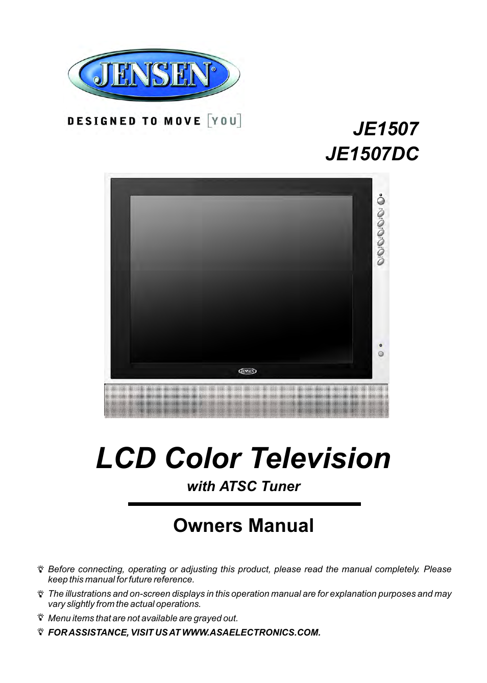 Jensen JE1507DC User Manual | 40 pages