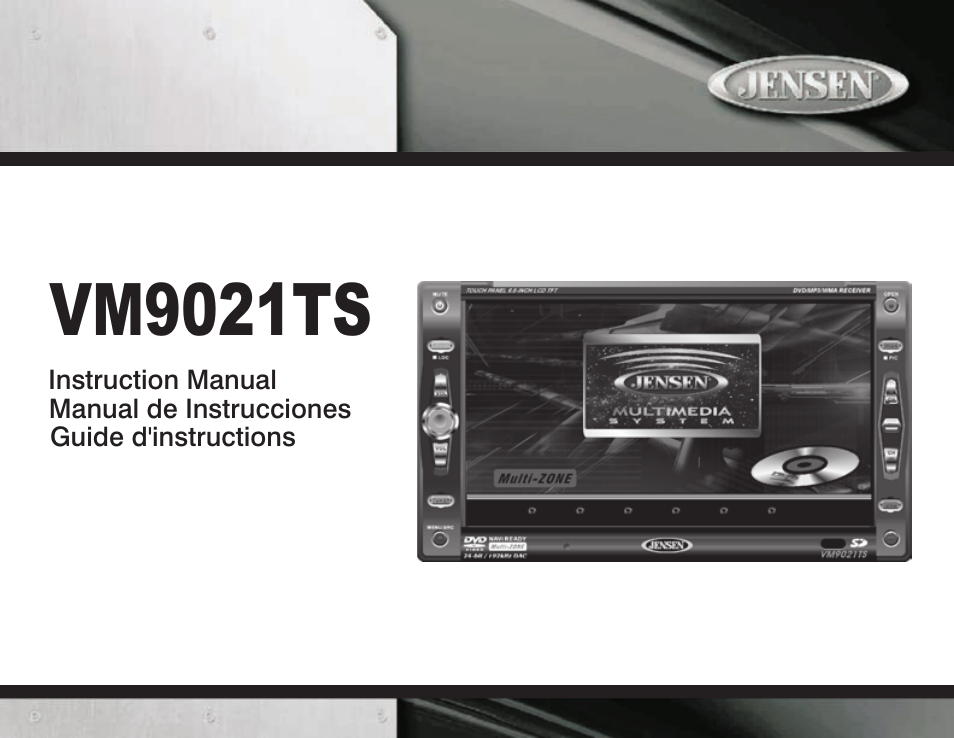 Jensen Mobile Multimedia AM/FM/DVD Receiver VM9021TS User Manual | 116 pages