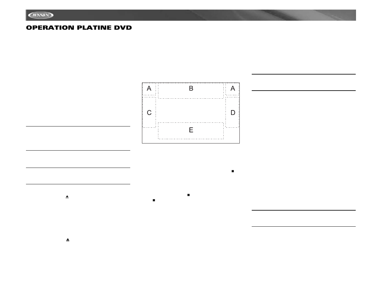 Vm9021ts operation platine dvd | Jensen Mobile Multimedia AM/FM/DVD Receiver VM9021TS User Manual | Page 100 / 116
