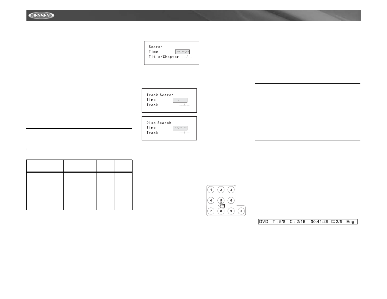 Vm9021ts | Jensen Mobile Multimedia AM/FM/DVD Receiver VM9021TS User Manual | Page 26 / 116