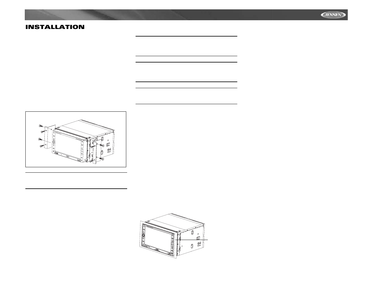 Vm9021ts installation | Jensen Mobile Multimedia AM/FM/DVD Receiver VM9021TS User Manual | Page 83 / 116