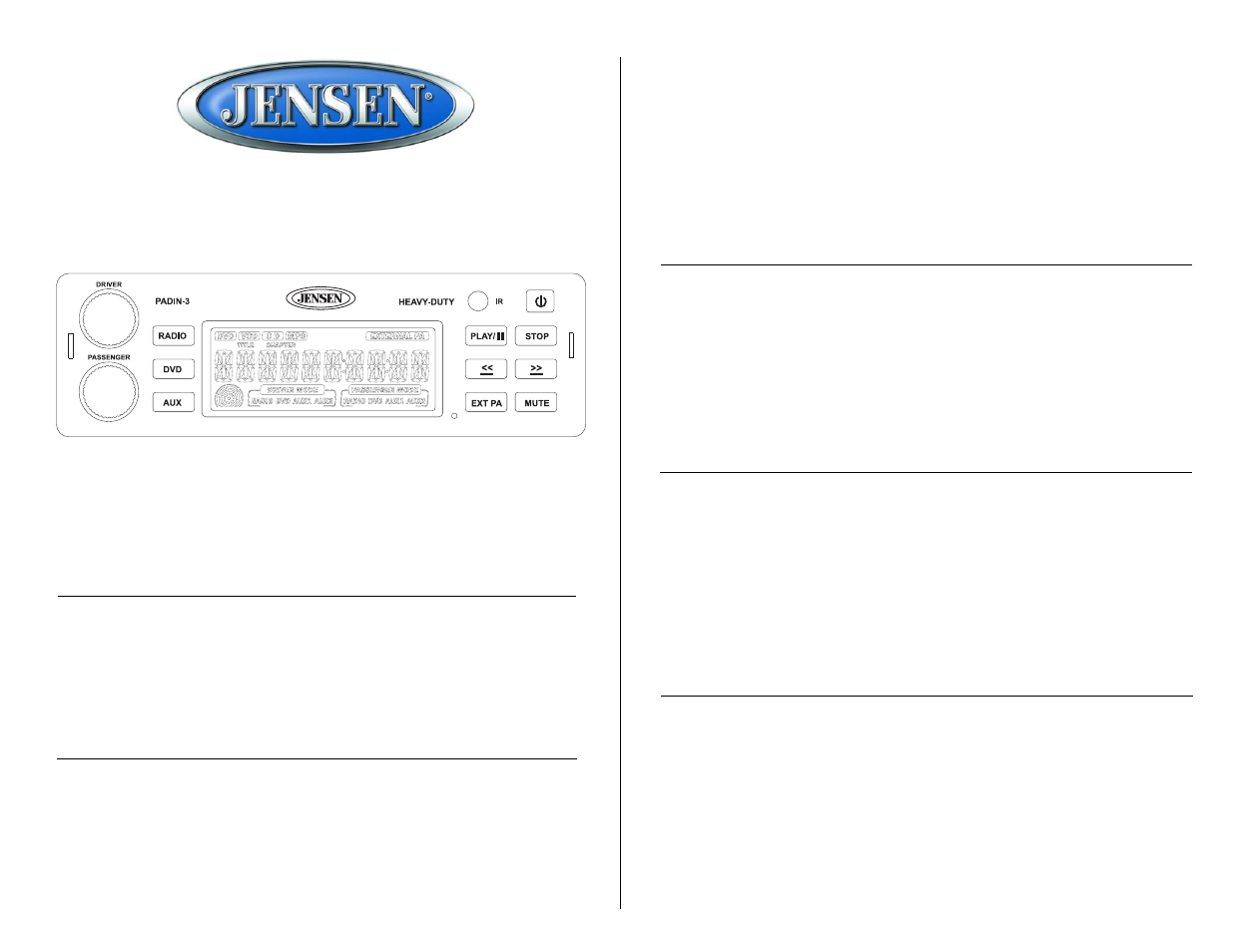 Jensen Portable CD Player User Manual | 12 pages