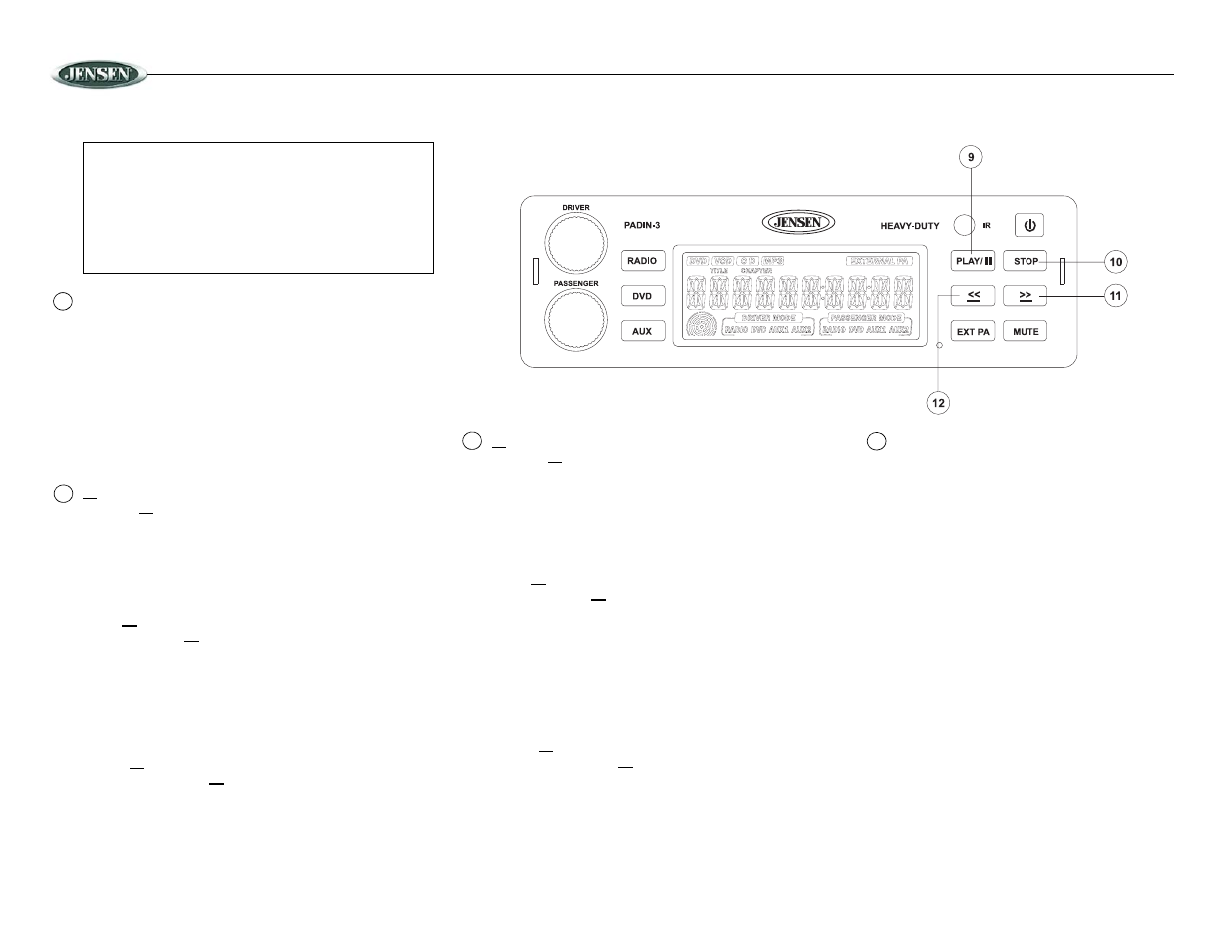 Padin3 | Jensen Portable CD Player User Manual | Page 10 / 12