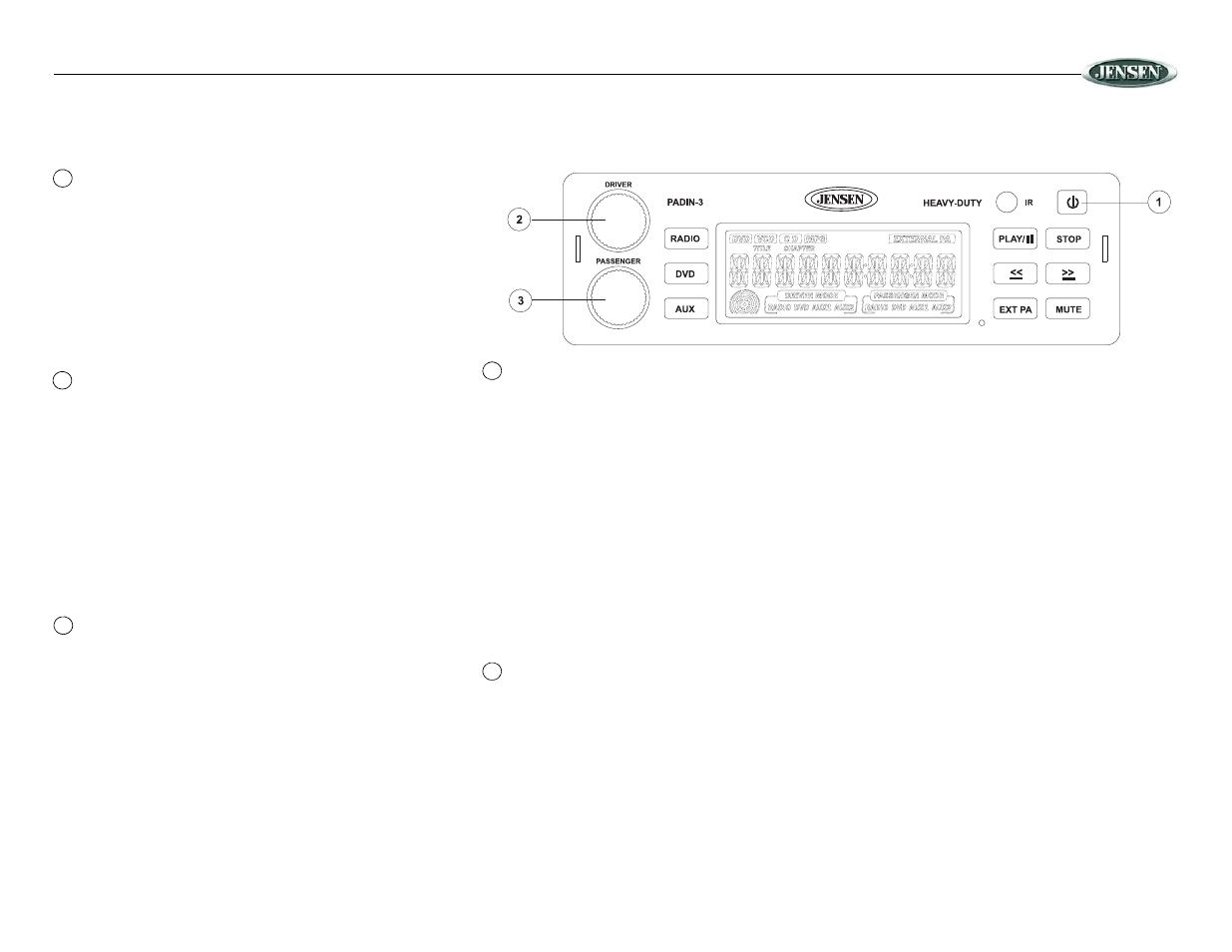 Padin3, Operation / operación / fonctionnement | Jensen Portable CD Player User Manual | Page 7 / 12