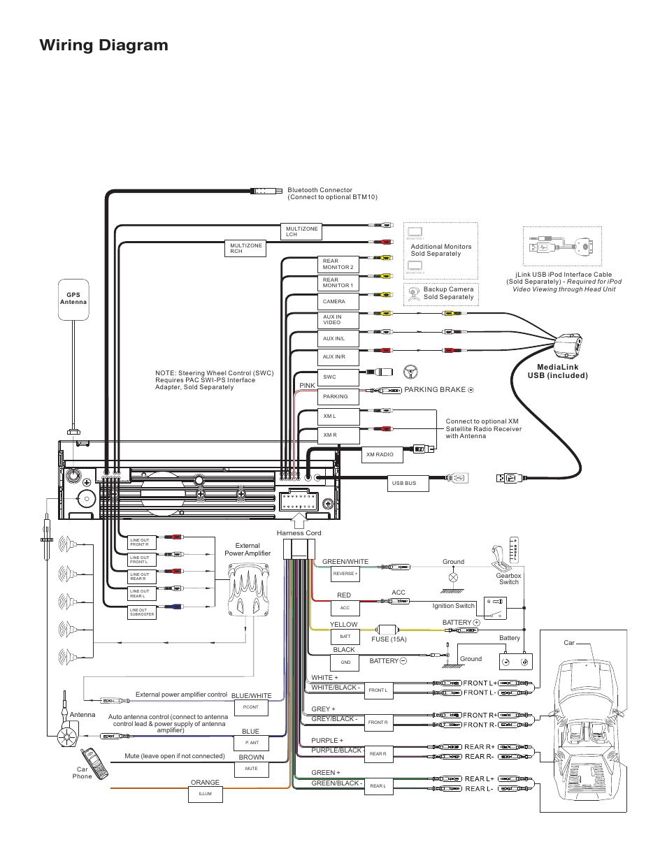 Wiring diagram | Jensen VM9414 User Manual | Page 4 / 4