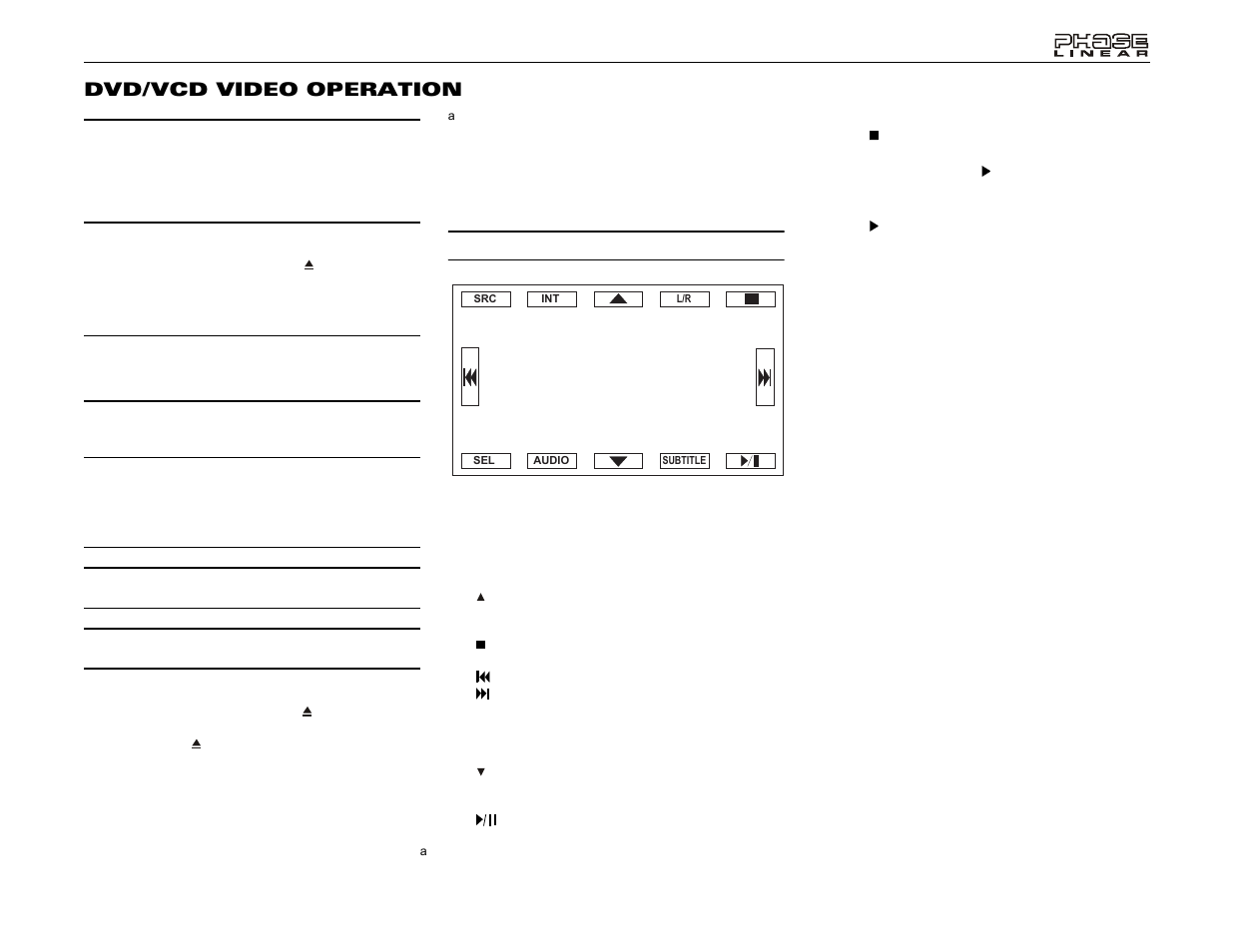 Uv8020 dvd/vcd video operation | Jensen Phase Linear UV8020 User Manual | Page 17 / 30