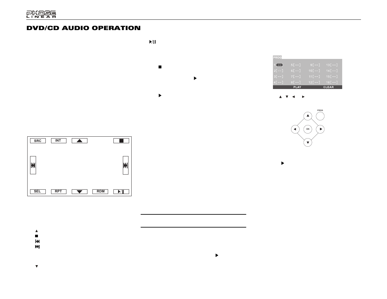 Uv8020 dvd/cd audio operation | Jensen Phase Linear UV8020 User Manual | Page 20 / 30