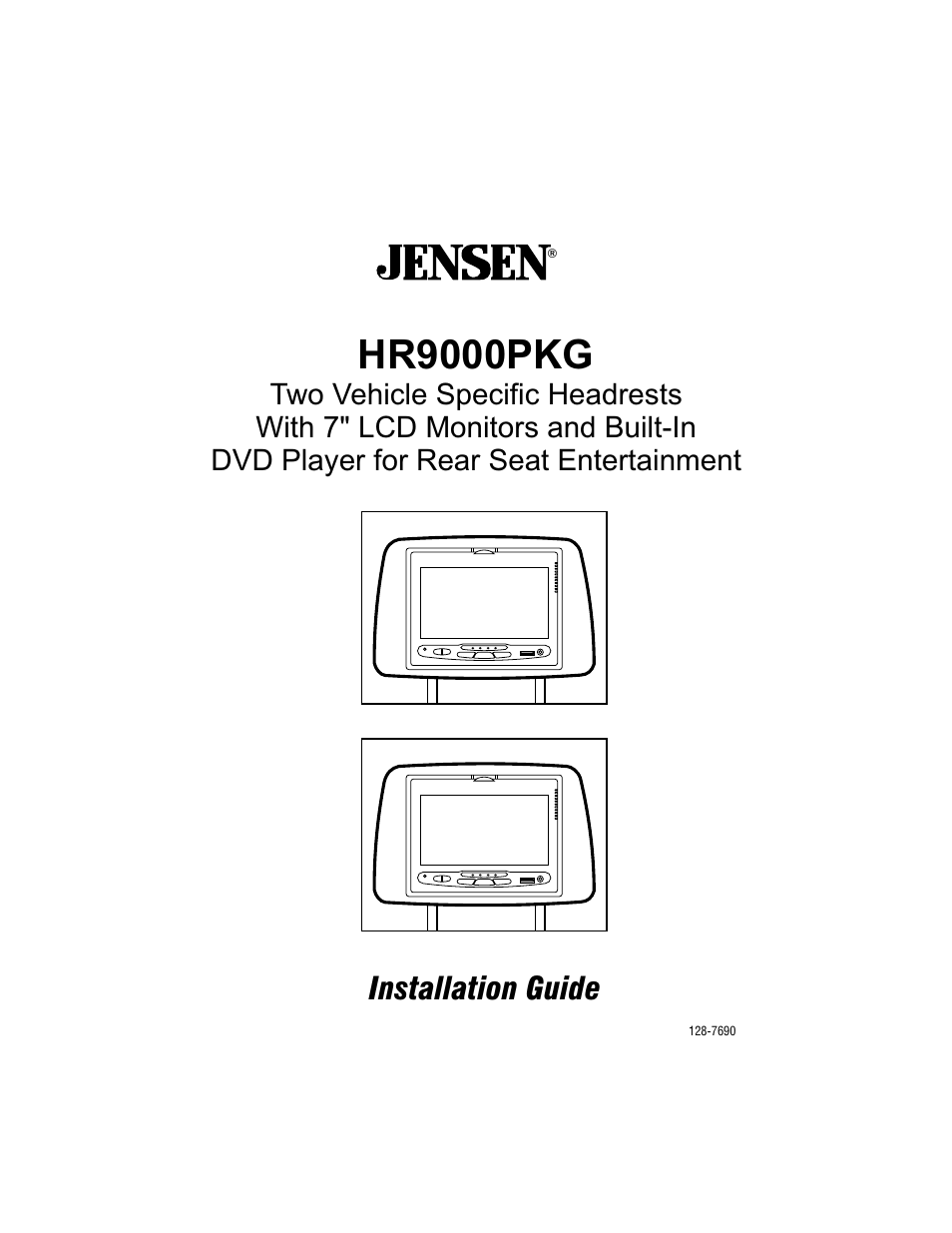 Jensen DVD PLAYER HR9000PKG User Manual | 9 pages