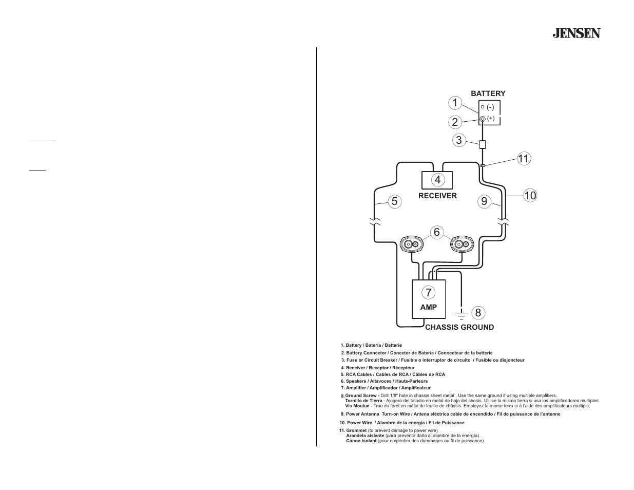 Ps475, Installation | Jensen PS475 User Manual | Page 3 / 13