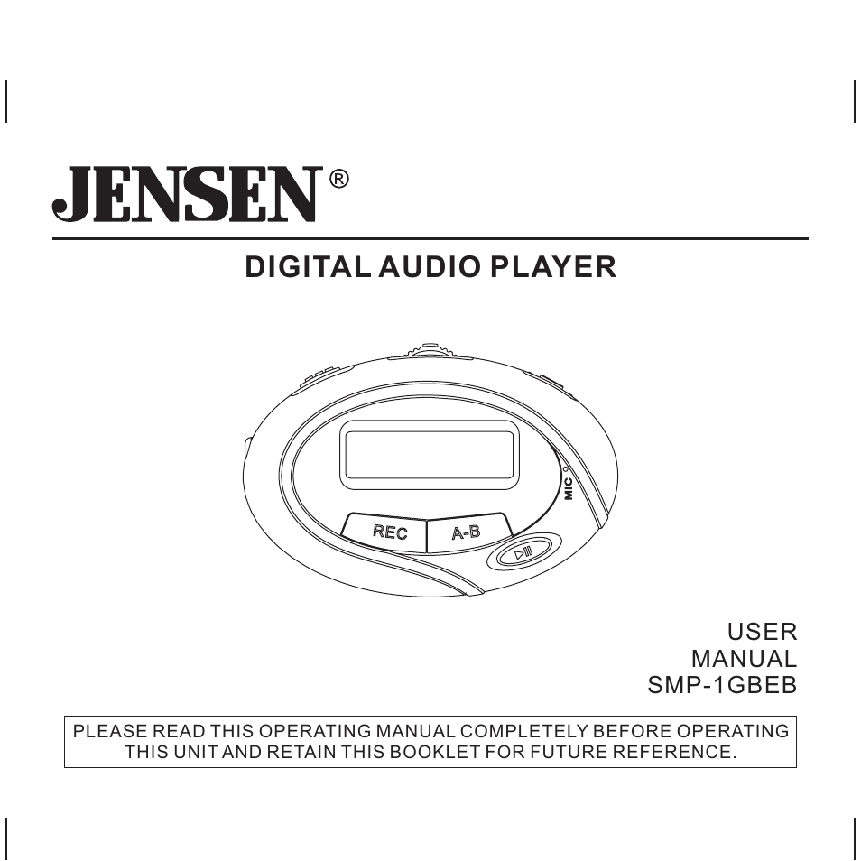 Jensen SMP-1GBEB User Manual | 18 pages