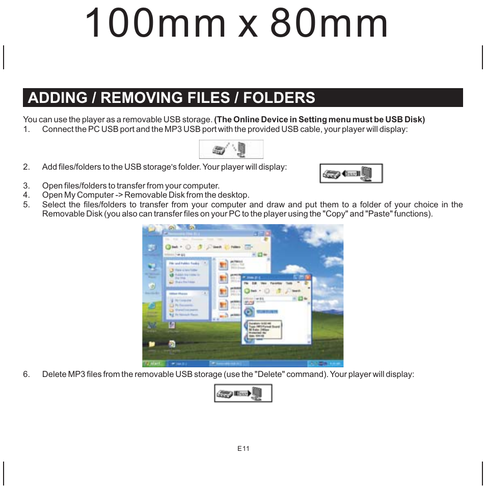 Adding / removing files / folders | Jensen SMP-1GBEB User Manual | Page 12 / 18